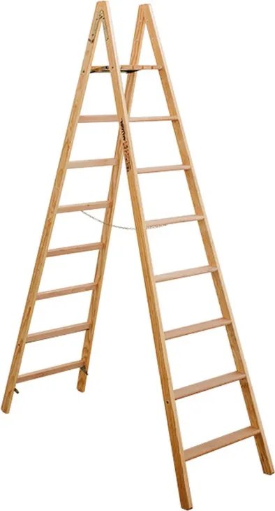 Scala FACAL Pittore in legno 7 gradini portata massima 100 kg EN 131 per lavori fino a 3.5 m