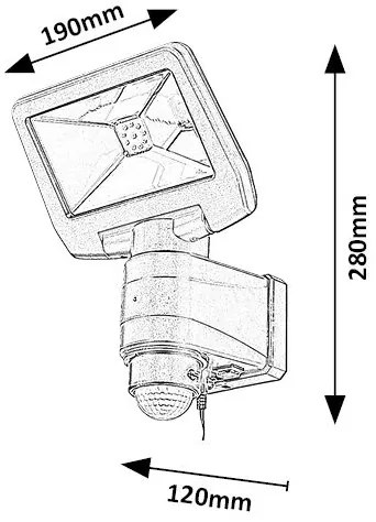 Rabalux 77021 - Riflettore LED solare con sensore DOJRAN LED/5W/3,7V IP44
