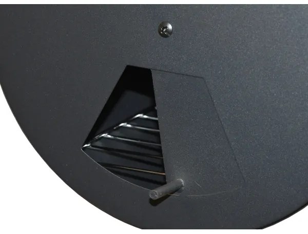 Griglia a carbone con affumicatoio nero/legno