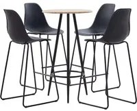 Set da Bar 5 pz in Plastica Nero cod mxl 11709