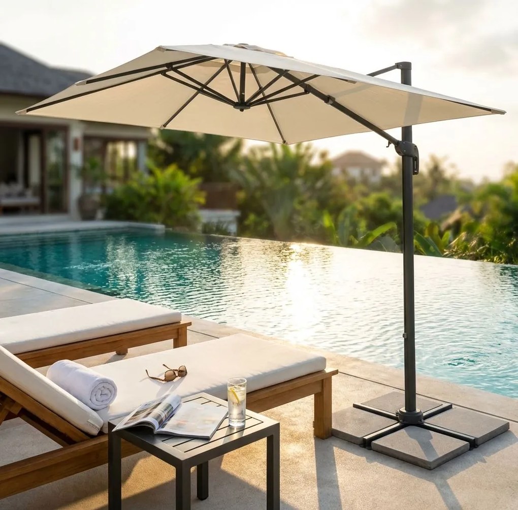 VOLTA - ombrellone da giardino decentrato 2 x 3