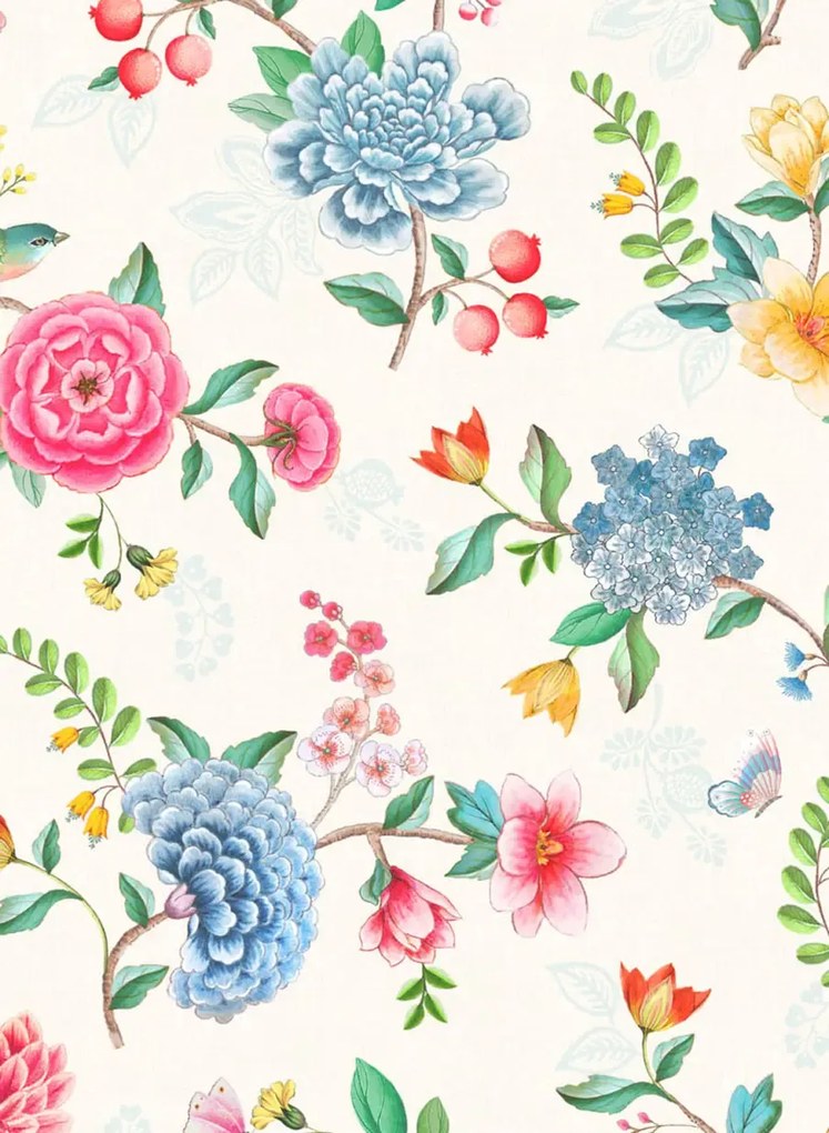 Eijffinger Carta da parati Goodevening - Beige/ Blau