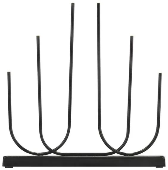 Portacandele natalizio a LED 6xLED/2xAA nero