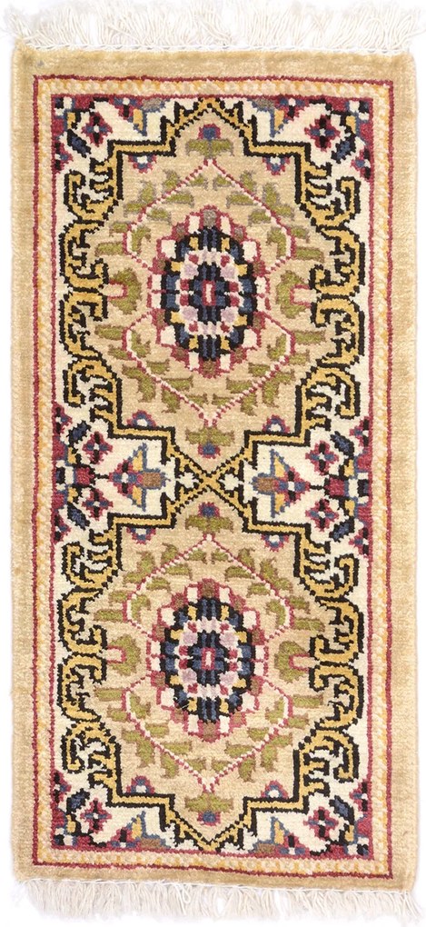 Agra Tappeto 30 x 60 Beige (Indian) Annodato A Mano