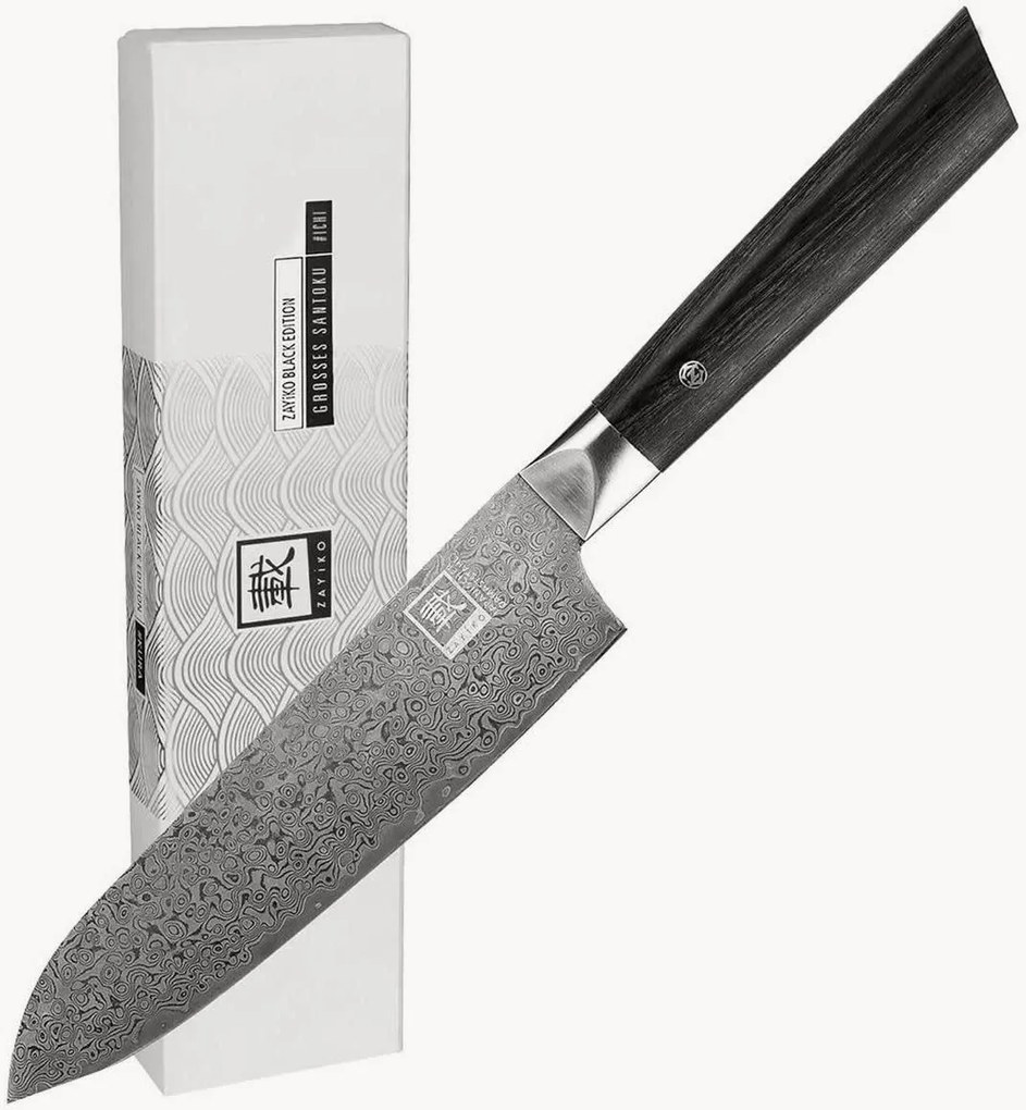 Coltello Santoku in damasco Zayiko Black Edition