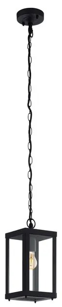 Lampadario Moderno Alamonte nero paralume nero E27 Ø15cm EGLO
