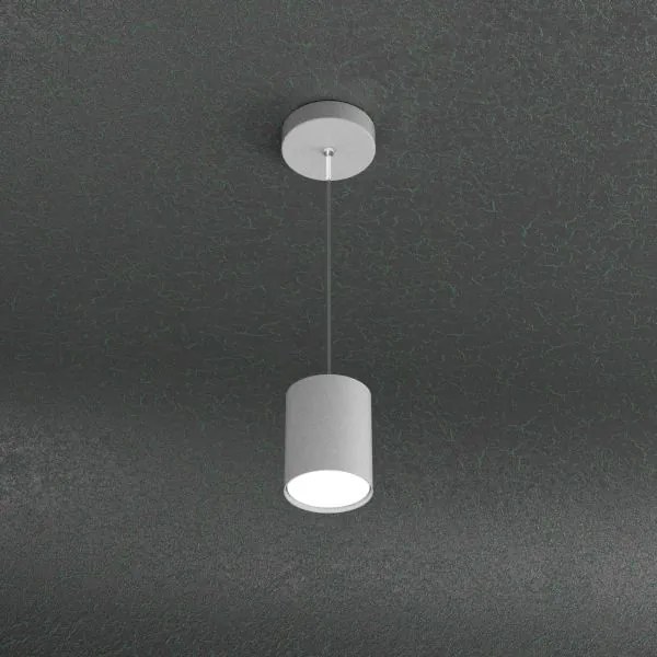 Cloud sospensione tubo h.10 1 luce grigio 1128-s10-gr