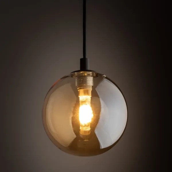 Lampadario su filo per sistema a binario TRACER 1xG9/8W/230V nero/fumé marrone