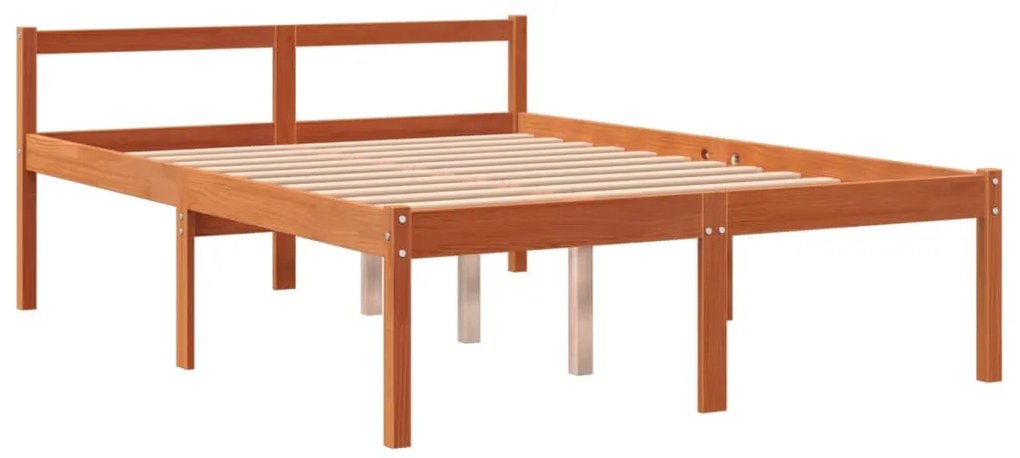 Letto per anziani marrone cera 120x200cm legno massello di pino