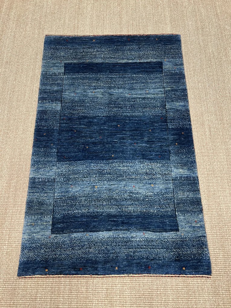 Loribaft Tappeto 120x80 Blu (Iran) Annodato A Mano