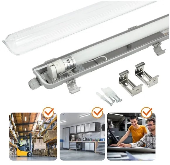 Lampada fluorescente tecnica LED T8 1xG13/18W/230V 4000K IP65 128 cm