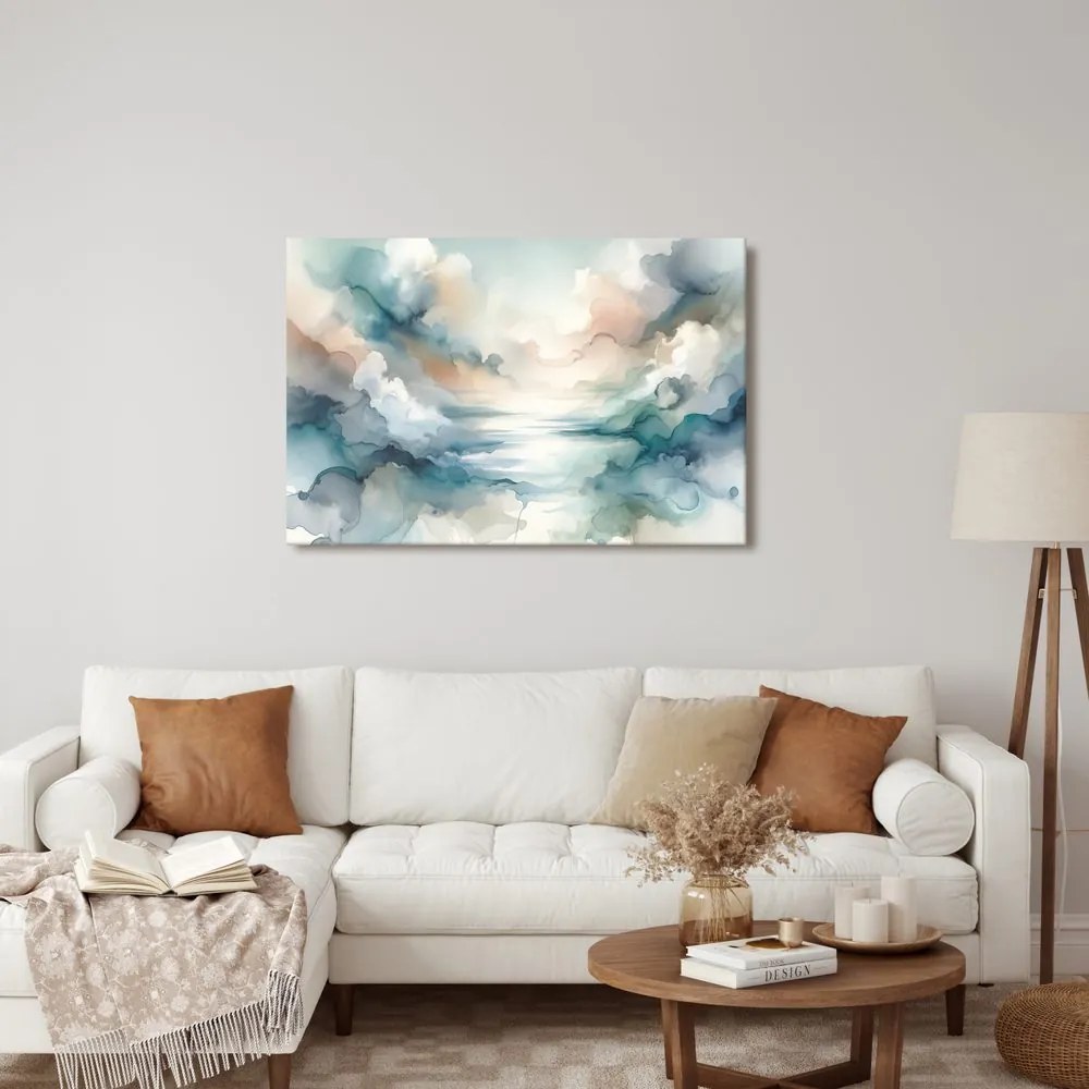 Quadro su tela – Crepuscolo ad acquerello