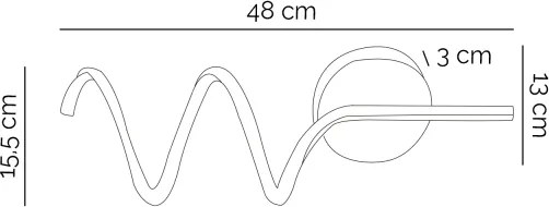 ONLI - Applique a LED TWIST LED/6W/230V 4000K nero