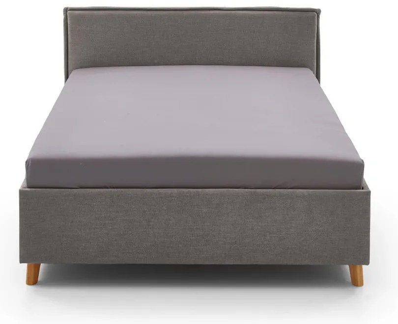 Letto da bambini grigio imbottito rete non inclusa 140x200 cm Fun – Meise Möbel