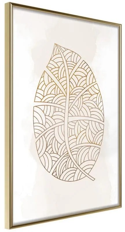 Poster  Leaf Veins  Cornice Quadri Cornice d'oro, Larghezza x Altezza Home decor 30x45