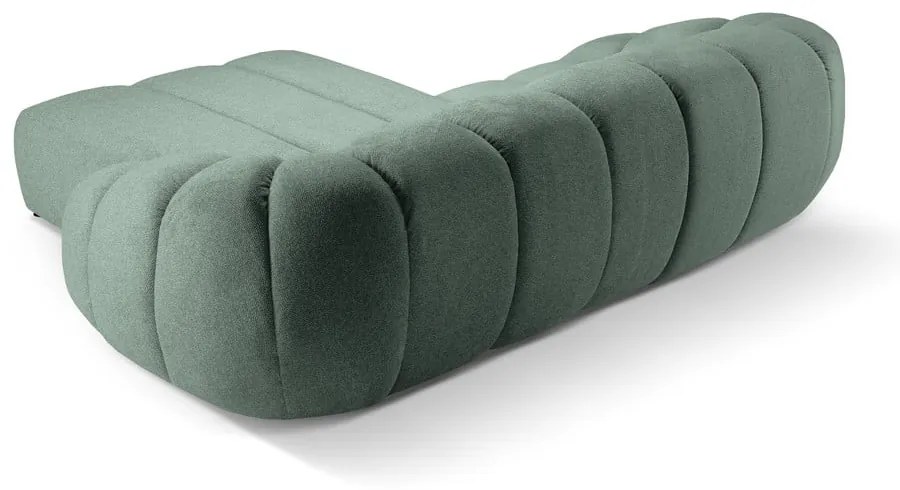 Divano angolare in verde chiaro (con penisola a destra) Diana – Micadoni