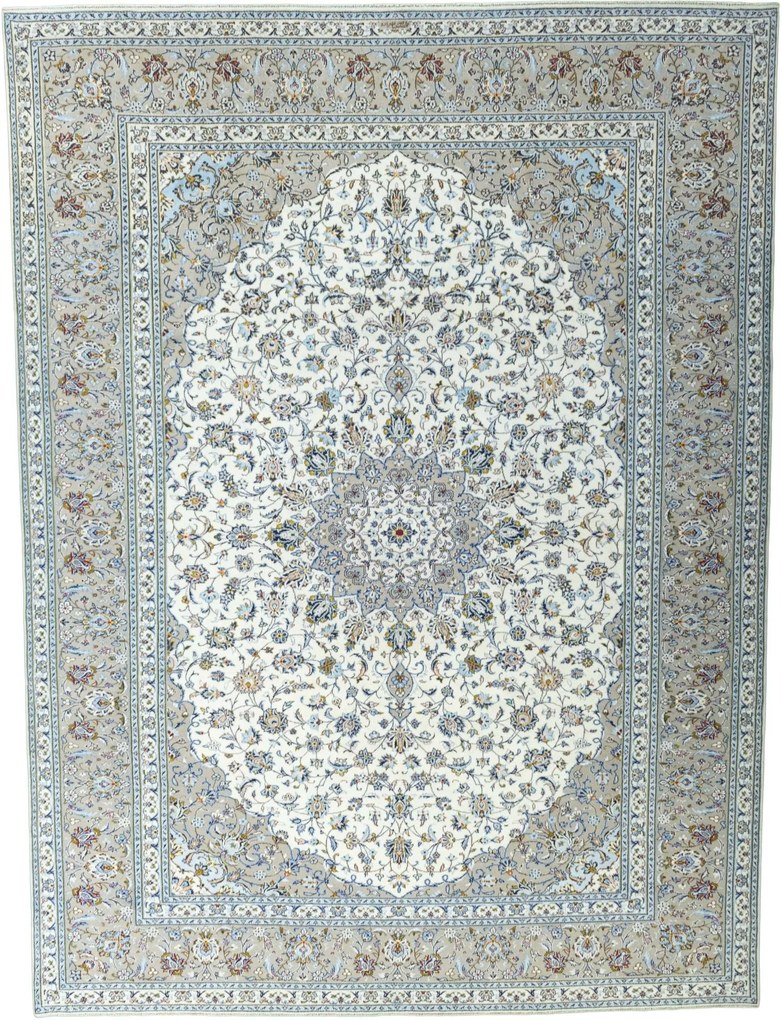 Kashan Tappeto persiano 300 x 400 Beige (Iran) Annodato A Mano
