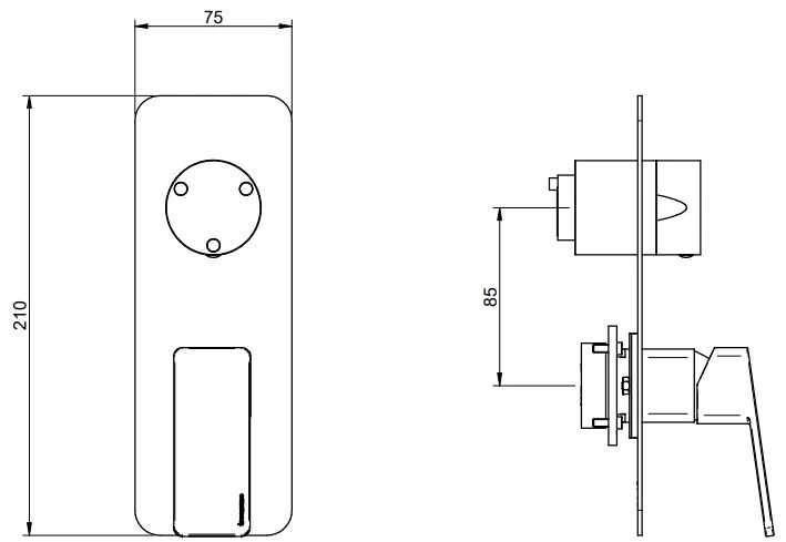 Treemme pa36 RWIT8BA3CC01 miscelatore doccia monocomando 3 uscite senza parte incasso cromo