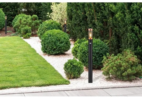 Globo 3159BCS-Lampada da esterno con sensore BOSTON 1xE27/15W/230V IP44 110cm nero/rame