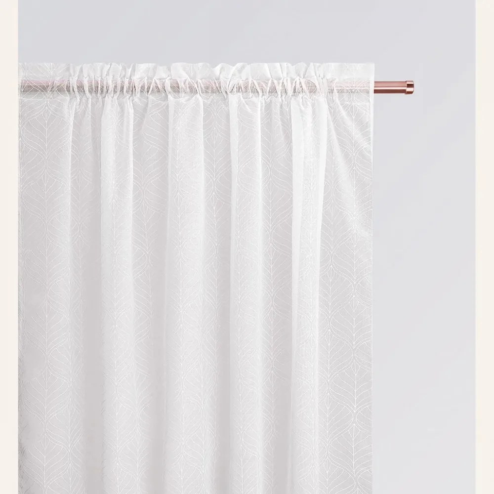 Tenda  La Rossa  di colore bianco su nastro 140 x 250 cm