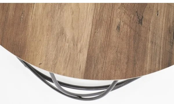 Tavolino NUBIRA 41x60 cm nero/marrone