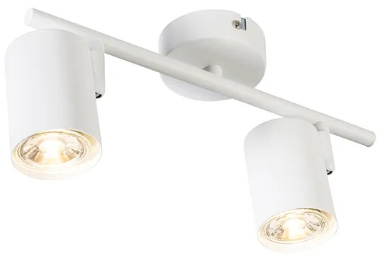 Faretto moderno bianco 2 luci orientabile - Jeana 2