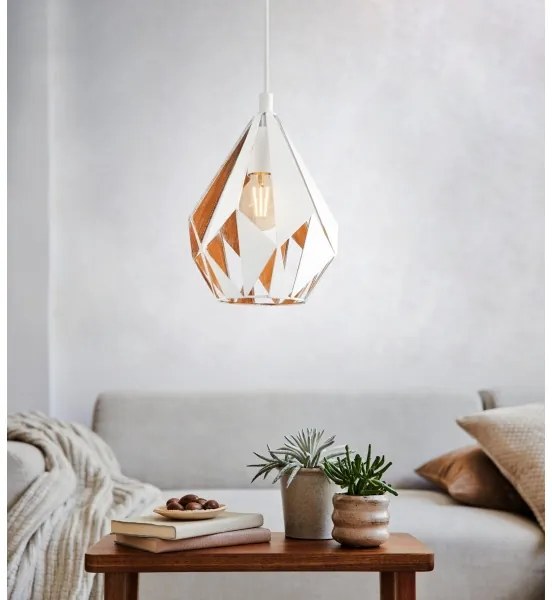 Eglo 43001 - Lampadario a sospensione con filo CARLTON 1xE27/60W/230V