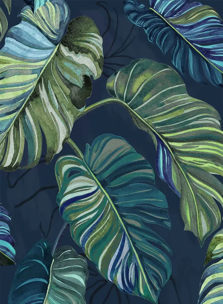 Coordonne Carta da parati Carioca - Navy