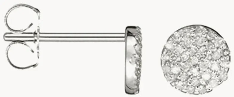 Orecchini in oro bianco con diamanti Ronds Scintillants, 0,20 carati