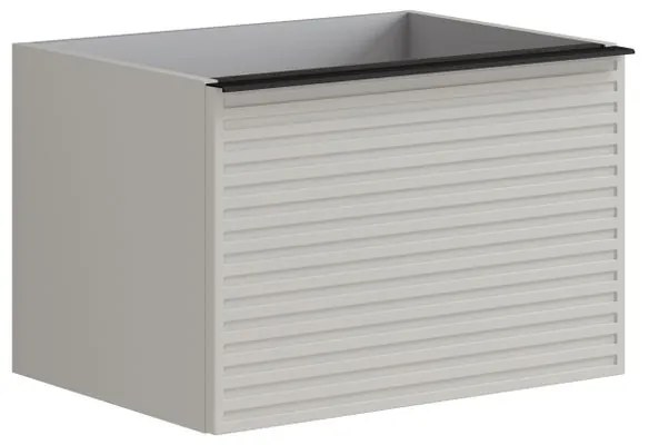 Mobile da bagno sotto lavabo Pixel stripes grigio laccato opaco L 60 x H 40 x P 45.5 cm 1 cassetto, lavabo non incluso