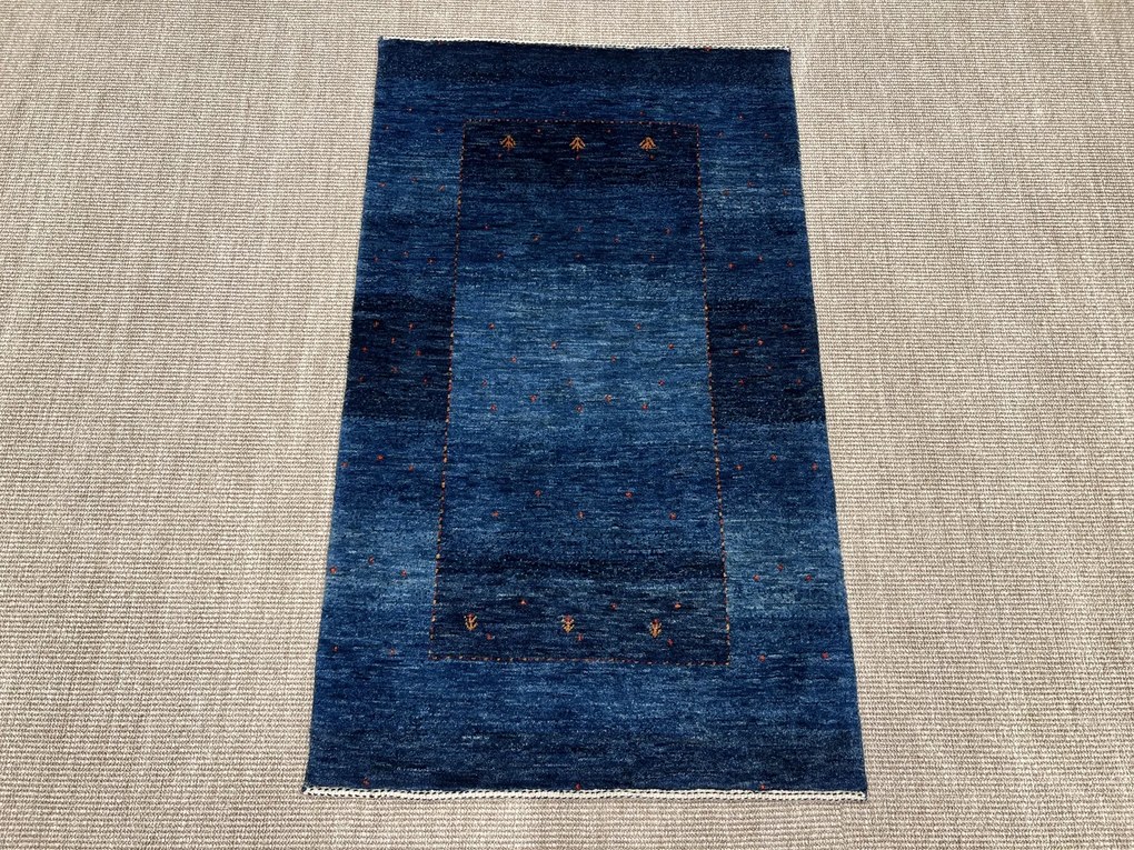 Loribaft Tappeto persiano 130x80 Blu (Iran) Annodato A Mano