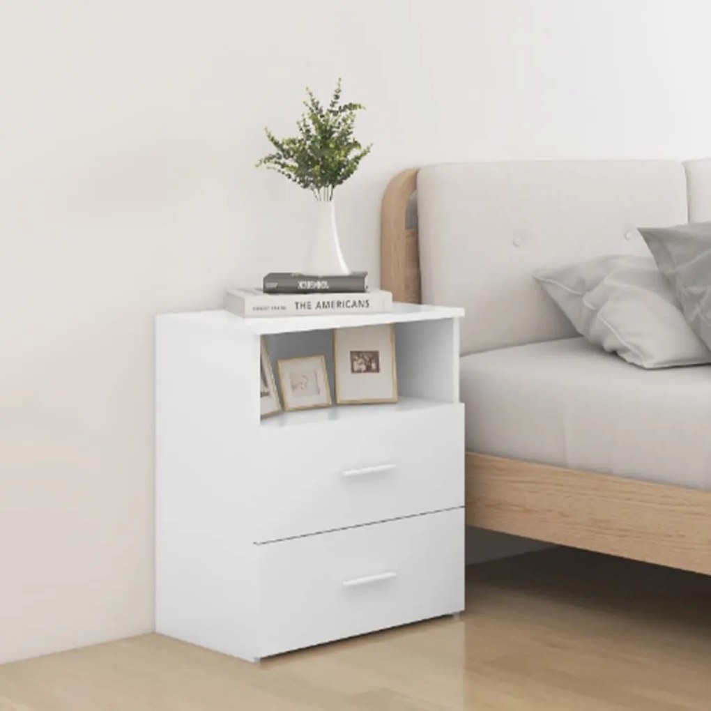 Comodino Bianco 50x32x60 Cm /