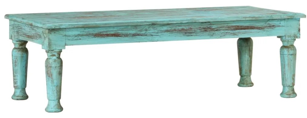 Tavolino Da Salotto 110x50x34 Cm İn Legno Massello Di Recupero /