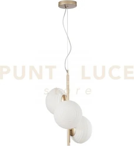 Lampadario a sospensione ripple oro 3 luci attacco e27 32,5x32,5x16...