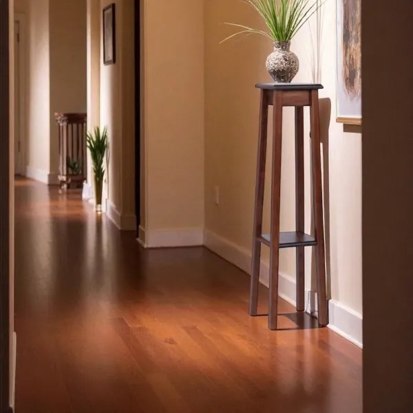 Colonna portavaso in legno arredo ingresso BIG H110 Noce