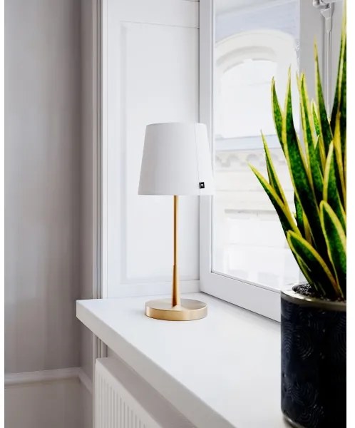 ByRydens 4002730-6501 - Lampada da tavolo LUMI 1xE27/8W/230V bianco/oro 48,5 cm