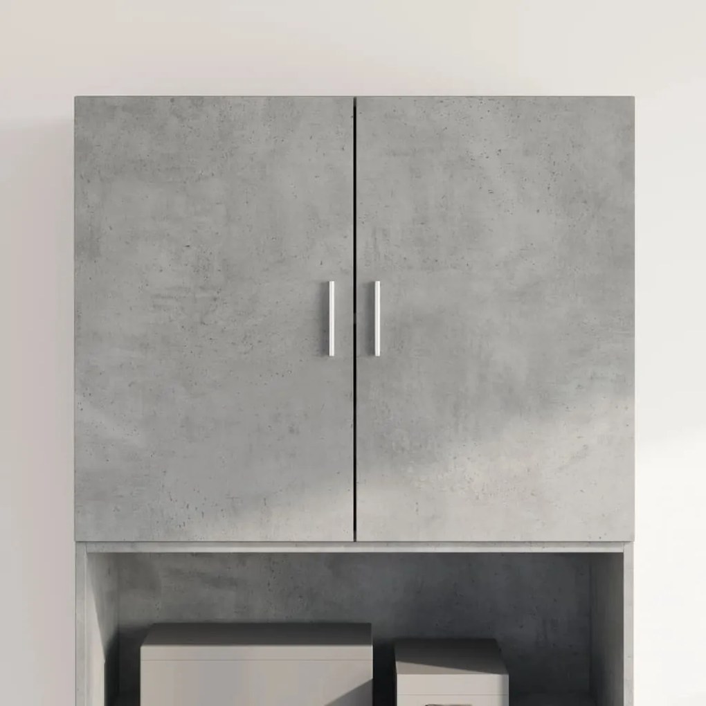 Mobile a parete grigio cemento 80x42,5x64 cm legno multistrato