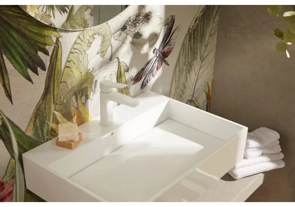 KFA Armatura 4522-815-44 - Miscelatore per lavabo + piletta MALAGA 15,9 cm, bianco