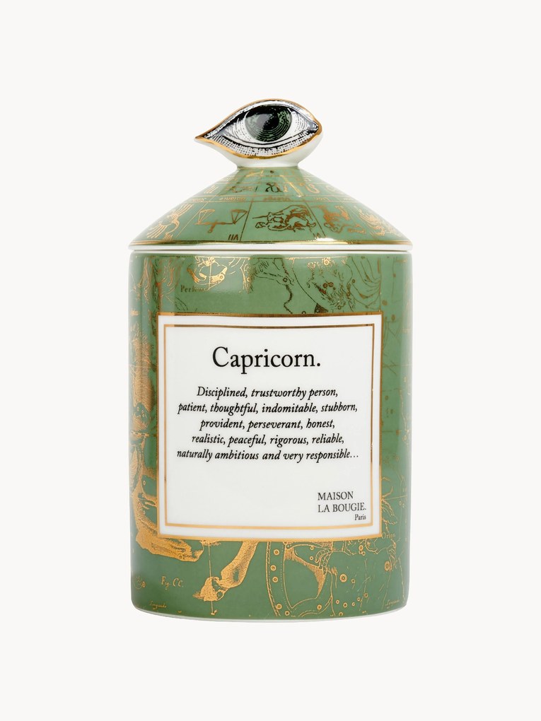 Candela profumata fatta a mano Capricorn (incenso & fava tonka)