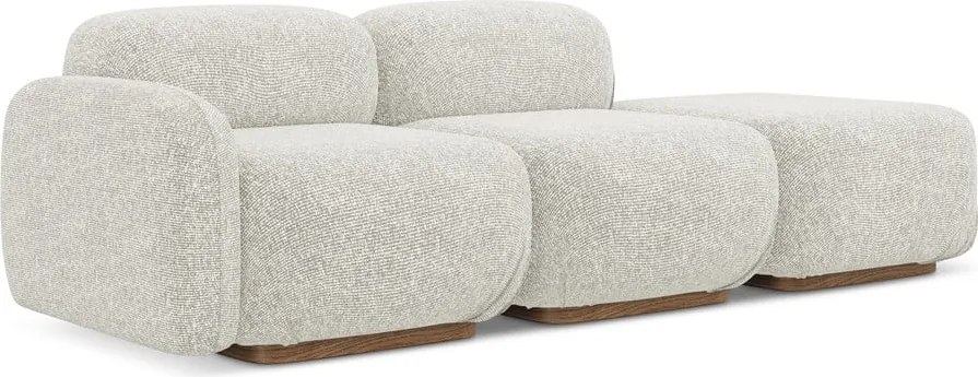 Chaise lounge componibile color crema (con penisola a sinistra) Ailani – Makamii