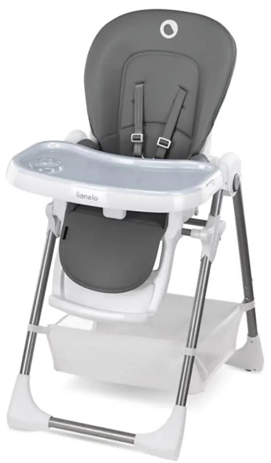 Lionelo - Sedia da pranzo per bambini LINN PLUS bianco/grigio