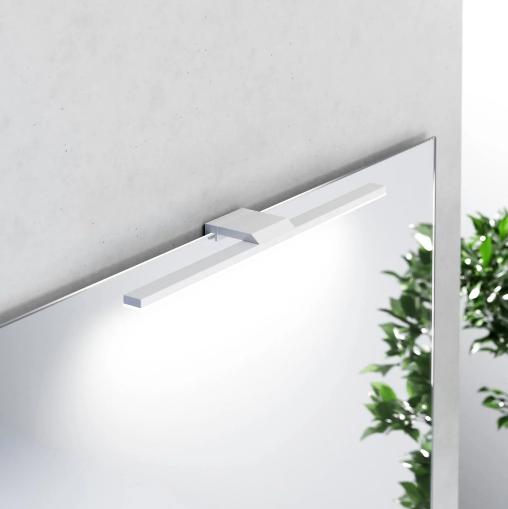 Applique da parete Triga MCJ, Bianco / Opale, Bagno, Alluminio, Moderno, Applique