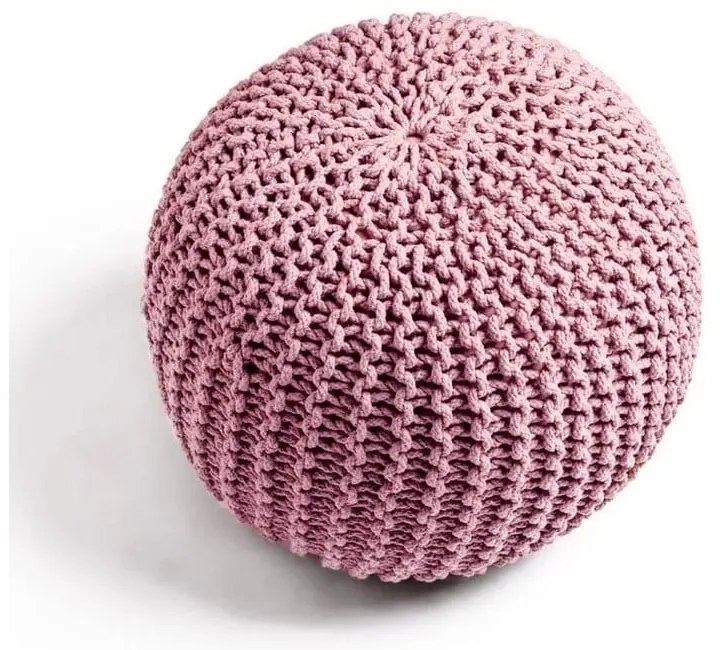 Poggiapiedi rosa con rivestimento in lavorato a maglia Jagger – Bonami Essentials