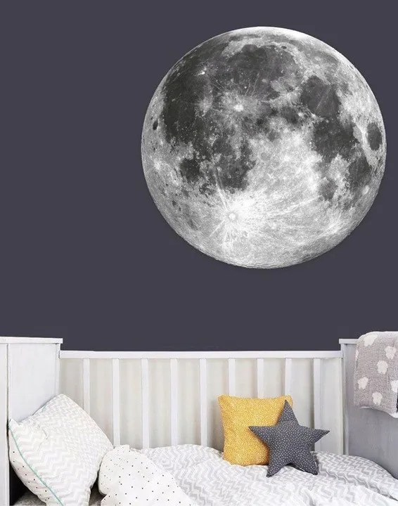 Adesivo murale decorativo - luna 71 cm