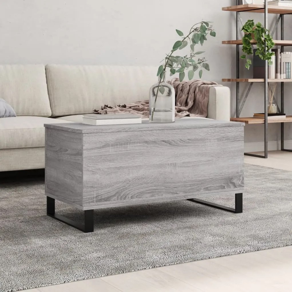 Tavolino Salotto Grigio Sonoma 90x44,5x45 Cm Legno Multistrato /