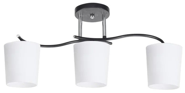 Lampadario a sospensione con supporto rigido ESNYR 3xE27/40W/230V nero/bianco