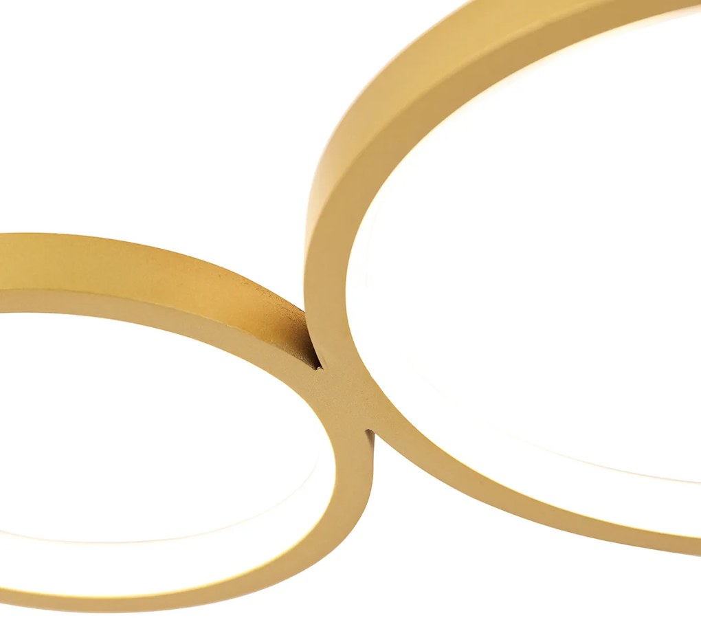 Plafoniera oro con LED dimmerabile a 3 livelli 4 luci - Lupolo