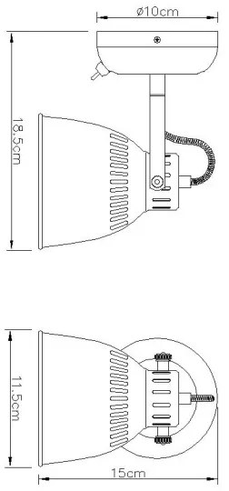 Globo 54651-1 - Luce Spot da parete HERNAN 1xE14/40W/230V