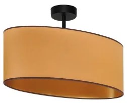 Duolla - Lampadario a plafone OVAL VEGAN 1xE27/15W/230V marrone