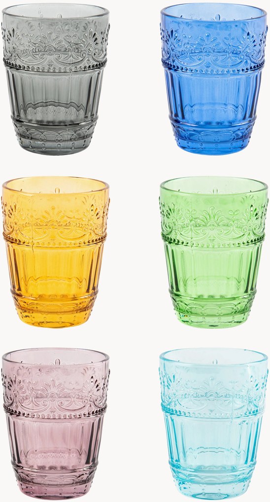 Set di 6 bicchieri Country Flower